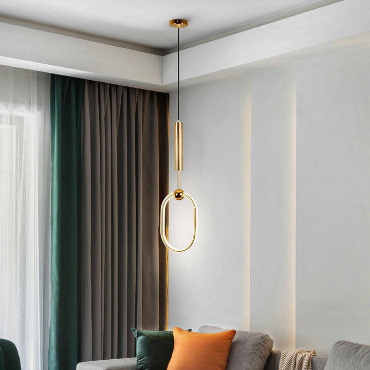 Cercle créatif post-moderne Anneau Suspension LED à 1 lumière 