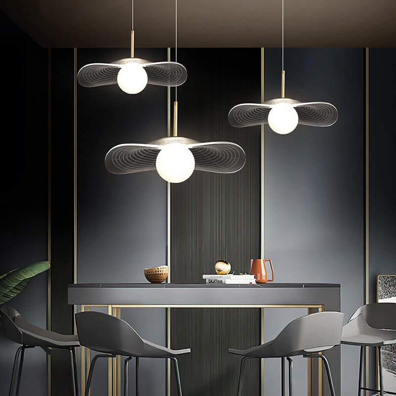 Modern Acrylic Mushroom 1-Light LED Pendant Light