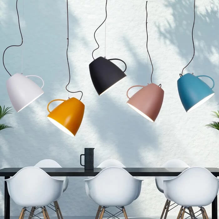 Modern Macaron Cup Shaped 1-Light Pendant Light