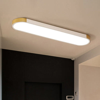 Modern Minimalist Rectangular Ring LED Flush Mount Ceiling Light