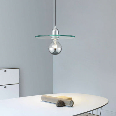 Modern Minimalist Glass Flying Saucer 1-Light Pendant Light