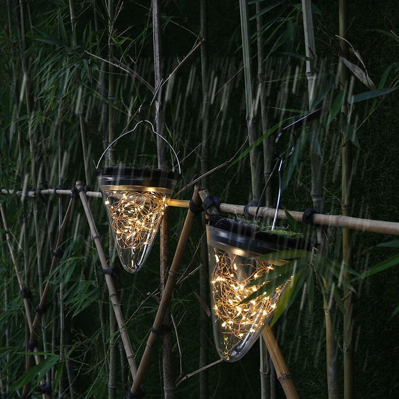 Lumière de jardin décorative étanche en forme de cône solaire 
