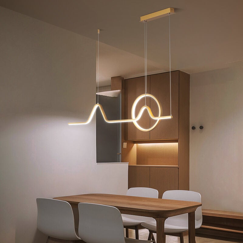 الثريا بتصميم إبداعي شمالي بخطوط حلقية LED 