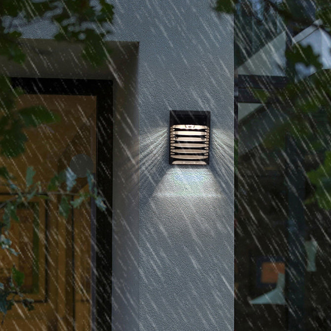 Solar Trapez Wandlampe für den Außenbereich, wasserdicht, LED 