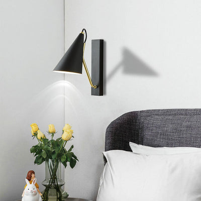 Simple Creative Iron Cone Shade Wall Sconce Lamp