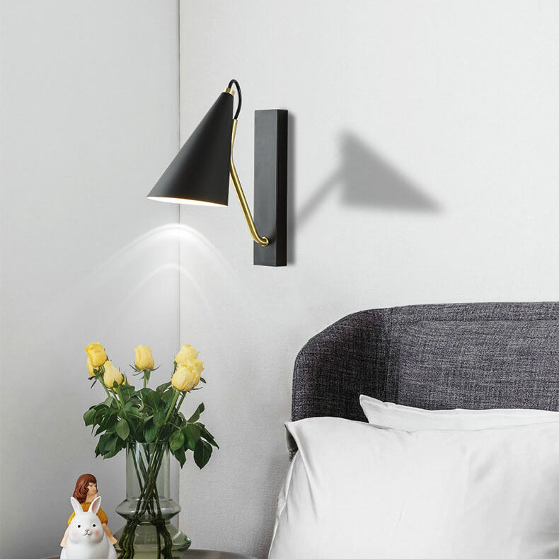 Simple Creative Iron Cone Shade Wall Sconce Lamp