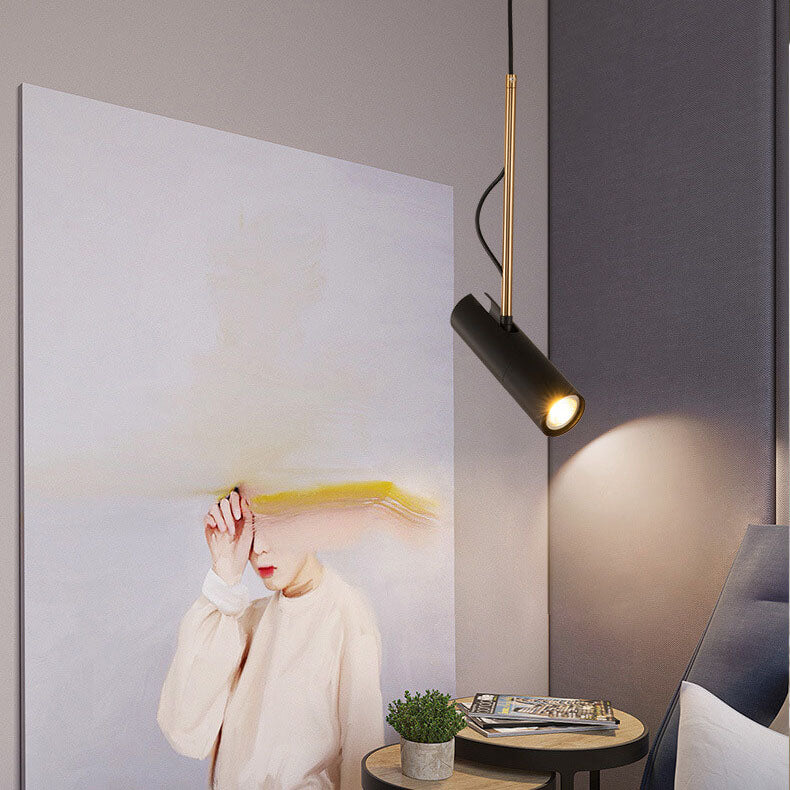Moderne minimalistische goldene 1-flammige LED-Spot-Pendelleuchte 