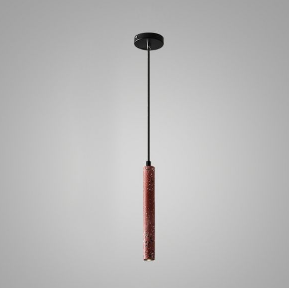 Lámpara colgante LED de tira larga de cemento multicolor retro 