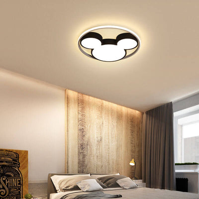 Cartoon Mouse LED Flush Mount Ceiling Light