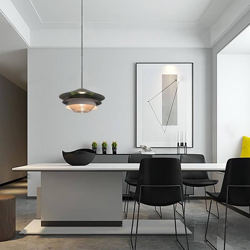 Nordic Colorful Layered Metallic 1-Light LED Pendant Light