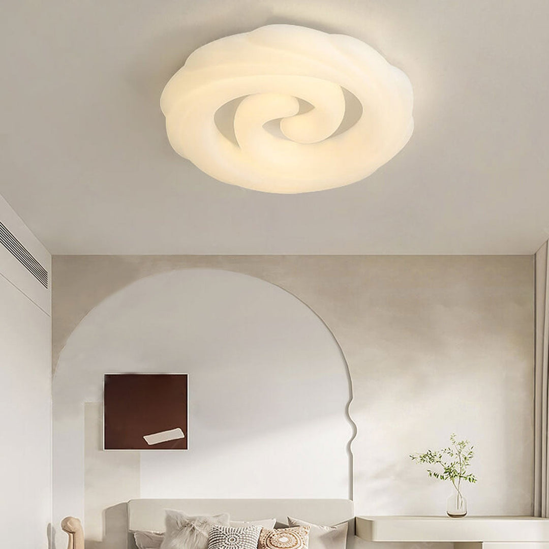 Nordische minimalistische LED-Deckenleuchte mit Blumenmuster 