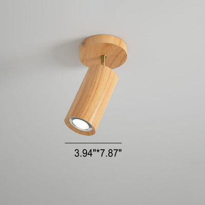 Simple Log Spotlight Track LED Semi-Flush Mount Ceiling Light