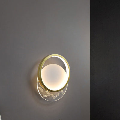 Moderne, minimalistische, runde, quadratische LED-Wandleuchte aus Acryl 
