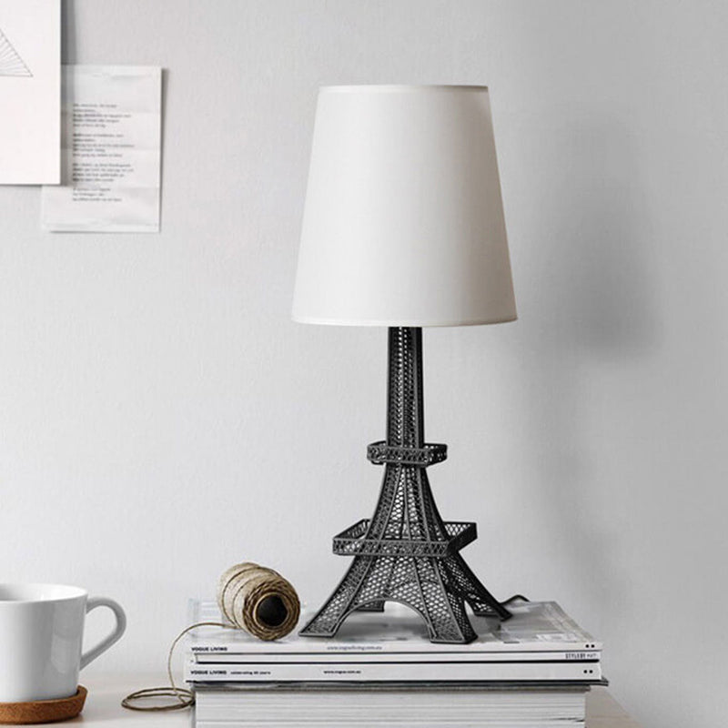 Modern Creative Eiffel Tower Fabric 1-Light Table Lamp