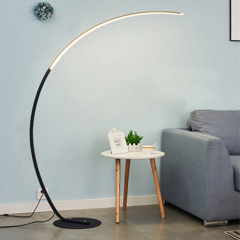 Minimalist Curved Line LED Aluminum Standing Floor Lamp