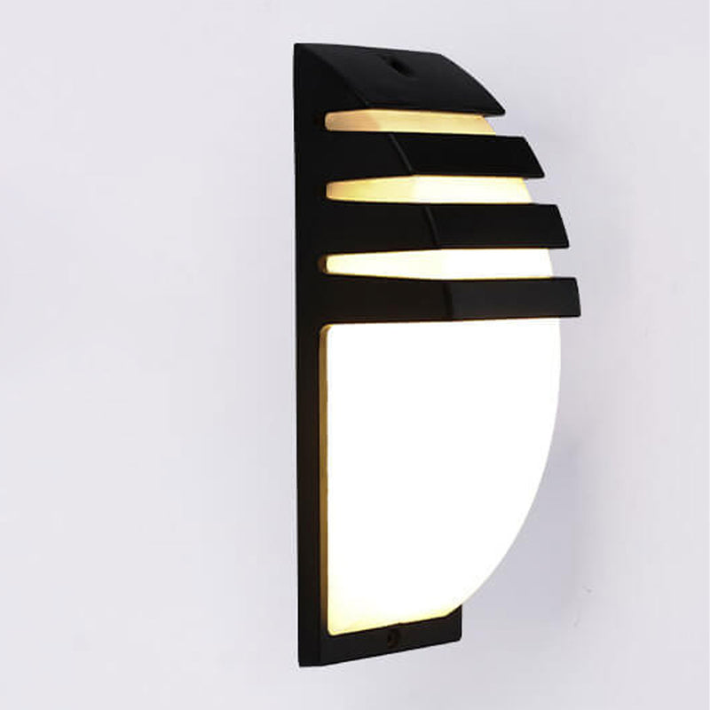 Modern Outdoor Curved Geometric Waterproof LED Wall Sconce Lamp