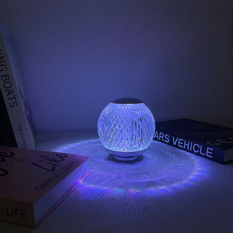 Modern Creative Acrylic Crystal Ball LED Rechargeable Touch Night Light Table Lamp