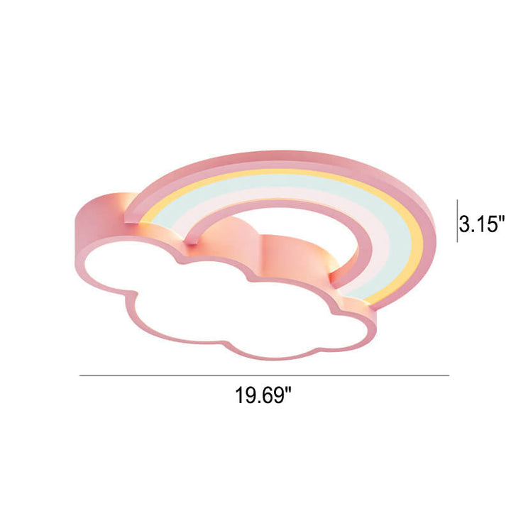 Kinderhaftes Cartoon-Regenbogen-Wolken-Design LED-Deckenleuchte 