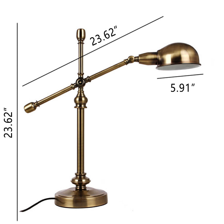 Lampe de Table 1 Lumière avec Protection des Yeux en Fer Industriel Simple 