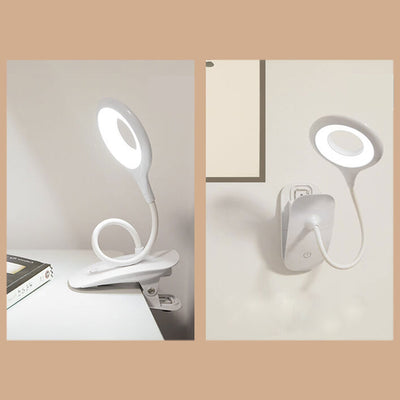 Lampe de bureau LED à clips rechargeables, abat-jour rond pliable, créatif et Simple 
