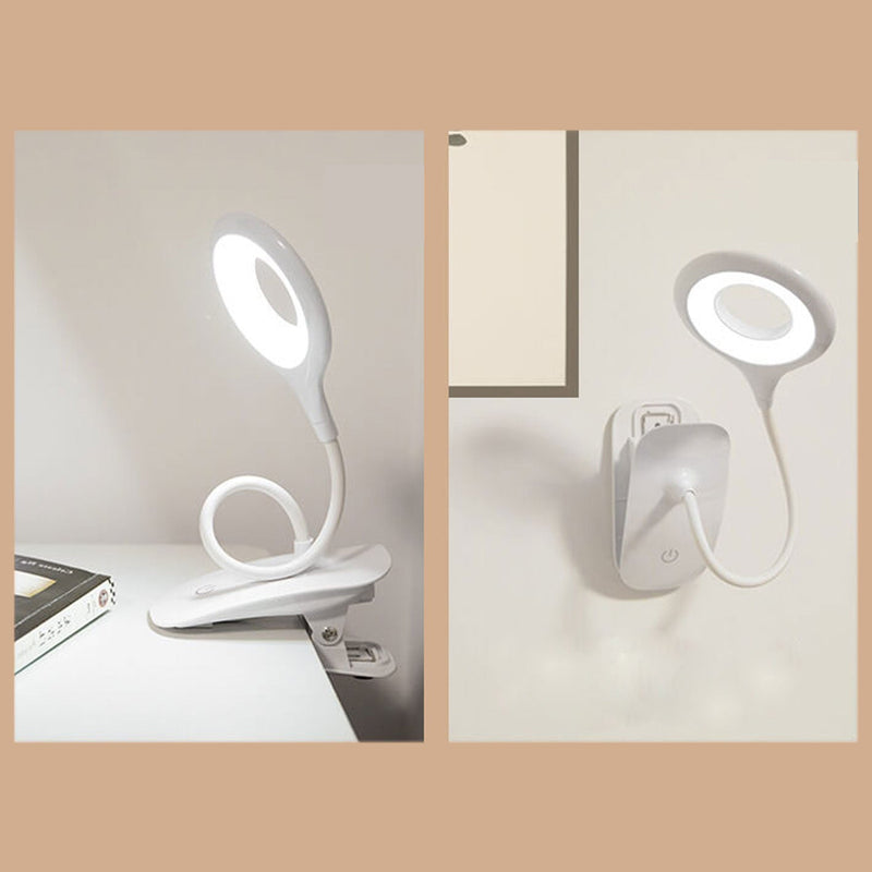 Lampe de bureau LED à clips rechargeables, abat-jour rond pliable, créatif et Simple 