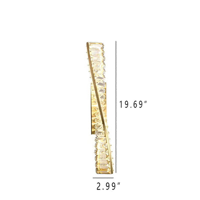 Moderne Kristall-Licht-Luxus-Spiral-Design LED Wandleuchte 