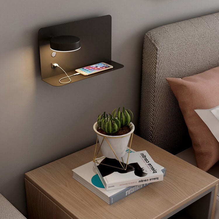 Modern Iron Square LED USB Rechargeable Wall Sconce Lamp