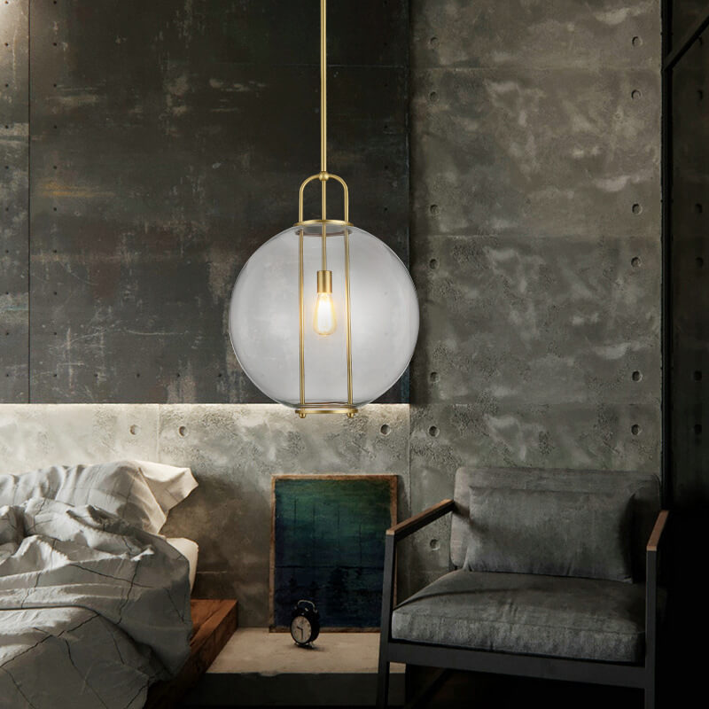 Modern Glass Bubble Ball 1-Light Pendant Light