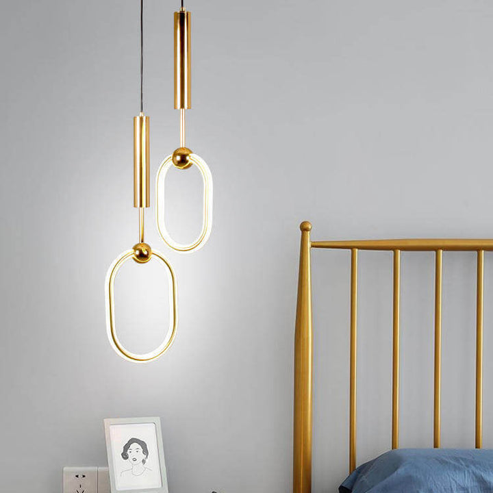 Cercle créatif post-moderne Anneau Suspension LED à 1 lumière 