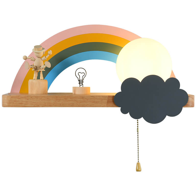 Nordic Cartoon Rainbow 1-Light  Wall Sconce Lamp