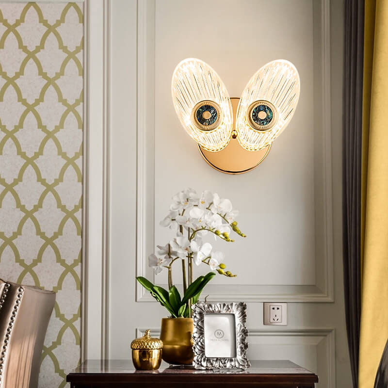 Applique murale LED moderne et créative en forme de coquillage paon 