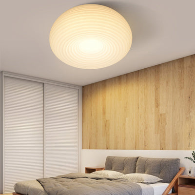 Minimalist Round Globe PE Material LED Flush Mount Ceiling Light
