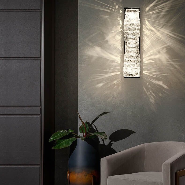 Moderne Luxus Kristallsäulen LED Wandleuchte 