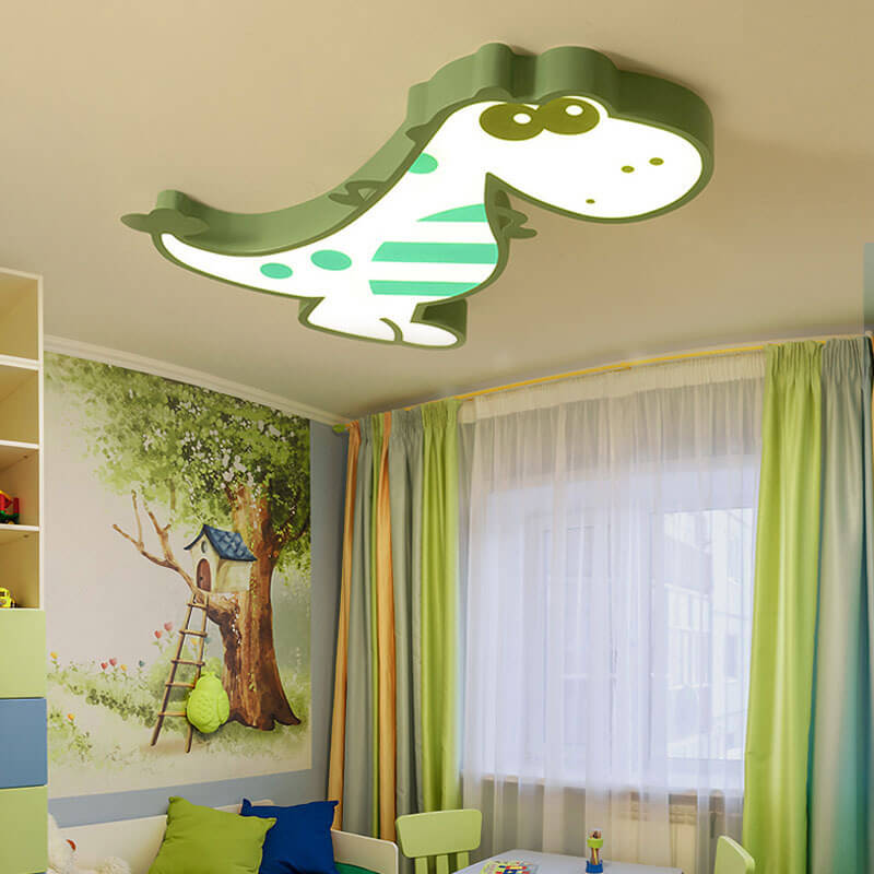 Cartoon Creative Dinosaur LED Flush Mount Ceiling Light