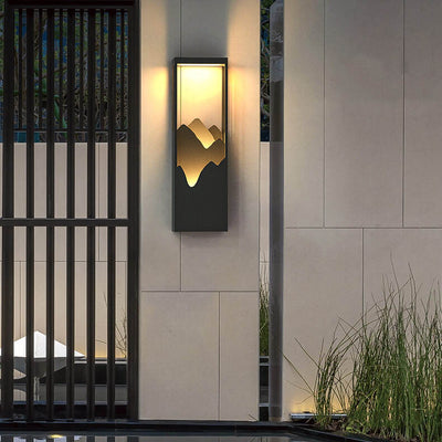 Modern Landscape Rectangular LED Waterproof Outdoor Villa Garden Wall Sconce Lamp