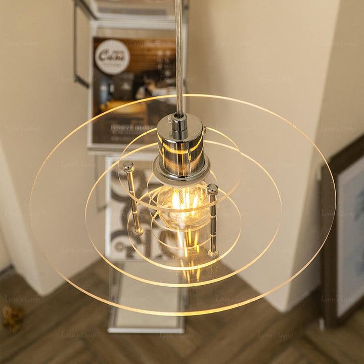 ポストモダン クリアガラス マルチレイヤー 1灯 LED ペンダントライト