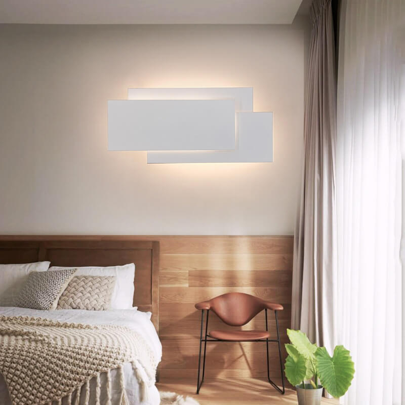 Minimalist Aluminum Square Stacked LED Wall Sconce