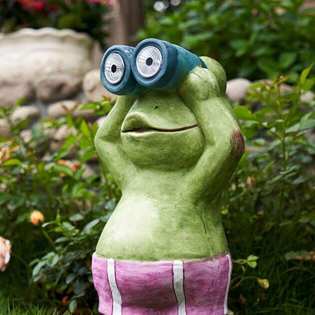 Contemporary Creative Solar Resin Frog Waterproof Decorative Outdoor Light For Garden
