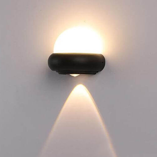 Simple Half Spherical LED Outdoor Waterproof Wall Sconce Lamp