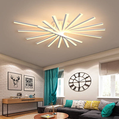 Nordic Creative Line 1-Light LED Semi-Flush Mount Ceiling Light