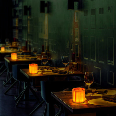 Lámpara de Mesa Táctil LED de Madera Creativa 
