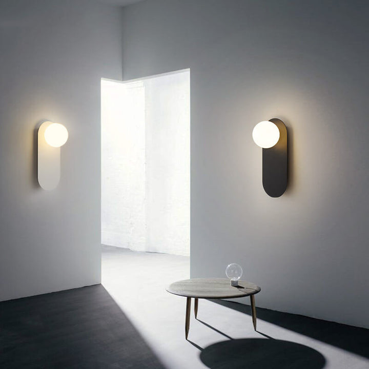 Nordischer minimalistischer Glasring Sockel 1-Licht Wandleuchte 