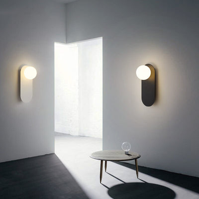 Nordic Minimalist Glass Ring Base 1-Light Wall Sconce Lamp