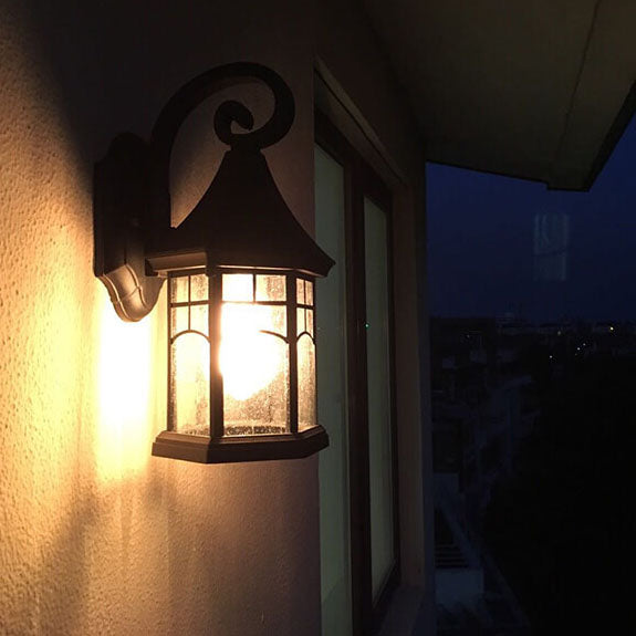Retro European Lantern Waterproof 1-Light Outdoor Wall Sconce Lamp