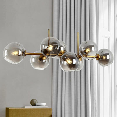 Modern Glass Magic Bean 8-Light LED Chandelier