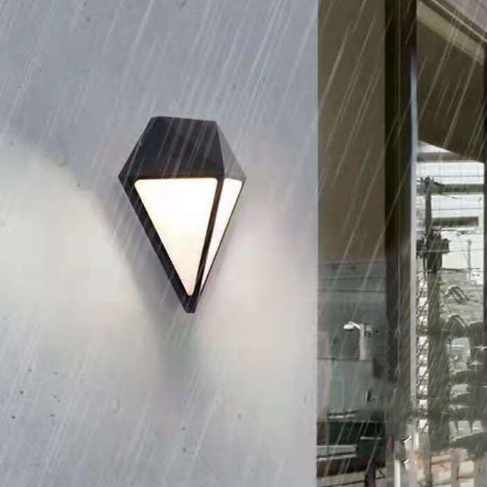 Lámpara de Aplique de Pared LED Impermeable para Exteriores con Forma de Diamante Industrial 