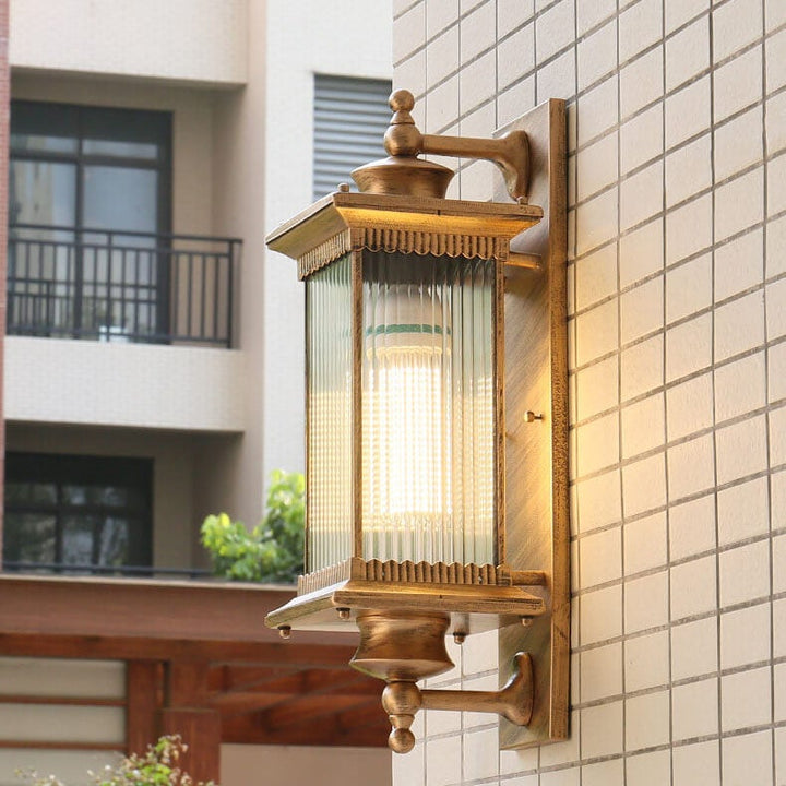 レトロ長方形1灯屋外防水ウォールスコンスランプ 
