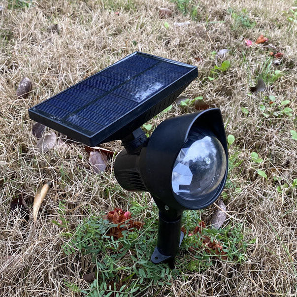Solar drehbare Farbprojektions-LED Außen-Garten-Rasenleuchte 
