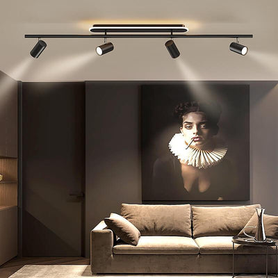 Modernes, minimalistisches Röhren-LED-Schienenlicht mit 5 Lichtern 