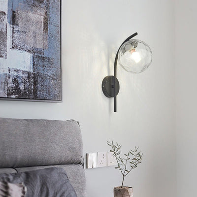 Nordic Arc Glass Globe 1-Light  Wall Sconce Lamp
